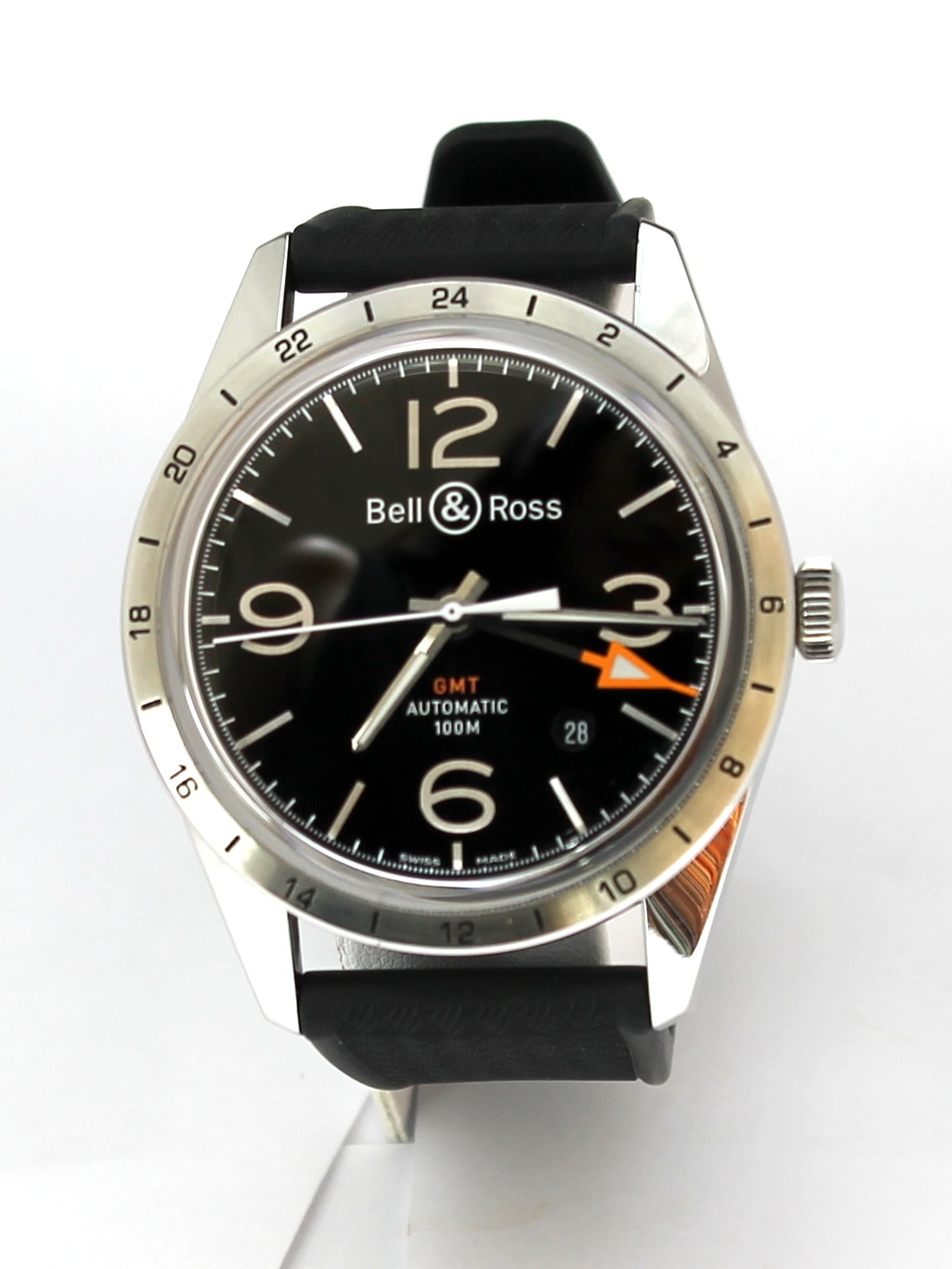 Bell and Ross Black Rubber Strap and Black Dial